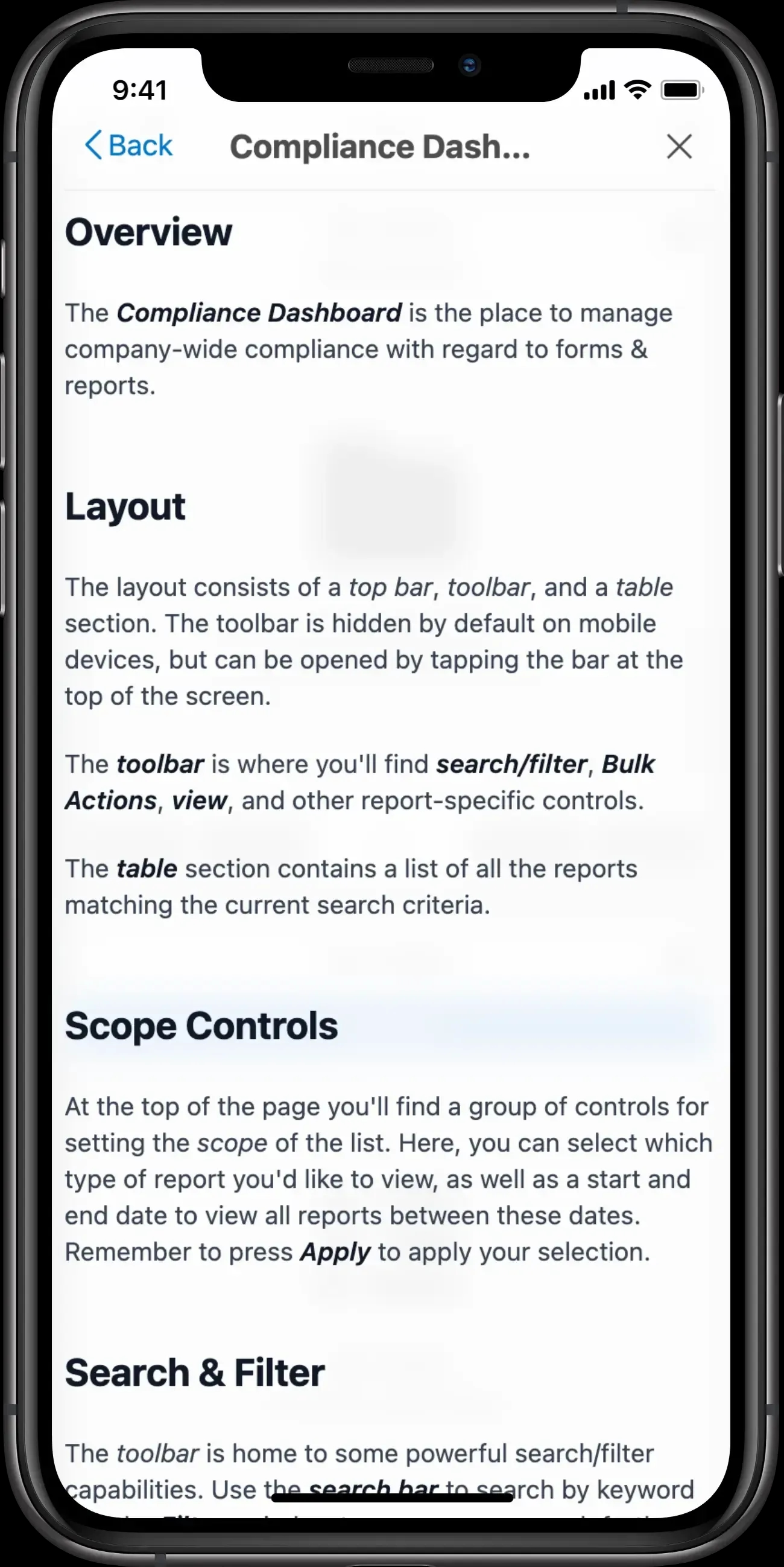 A screenshot of the "Contextual Help" section on Serfis' internal platform