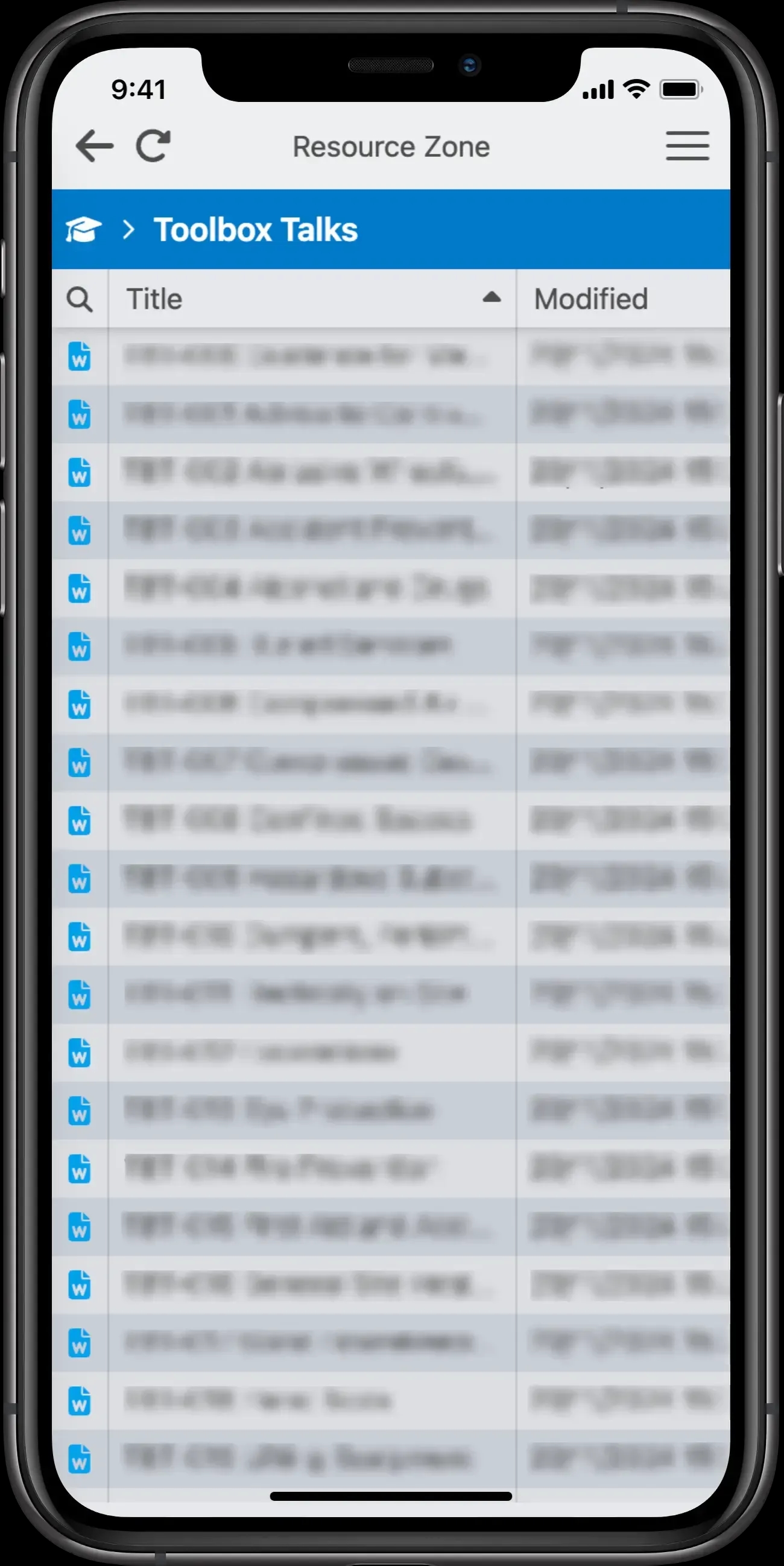 A screenshot of the "Resource Zone" on Serfis' internal platform (sensitive information redacted)