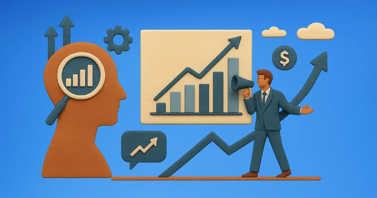 An illustration of various stylised graphs and charts relating to data and analytics